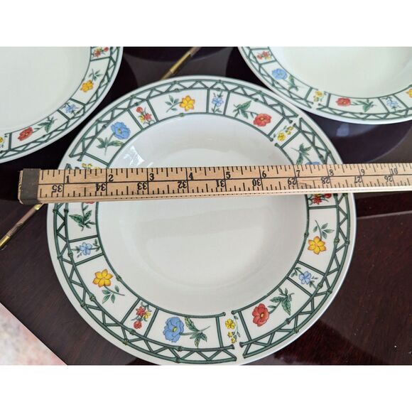 Vtg Lynns Stoneware Mayflower pattern soup/salad bowls (4 each) - Picture 4 of 11